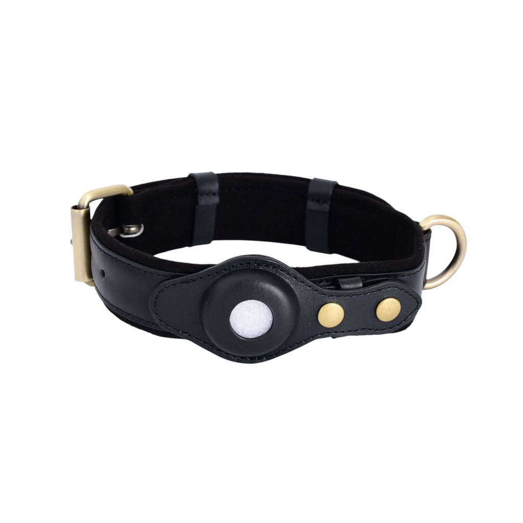 Collier en cuir porte-AirTag pour chien – FURRLY – photo 1