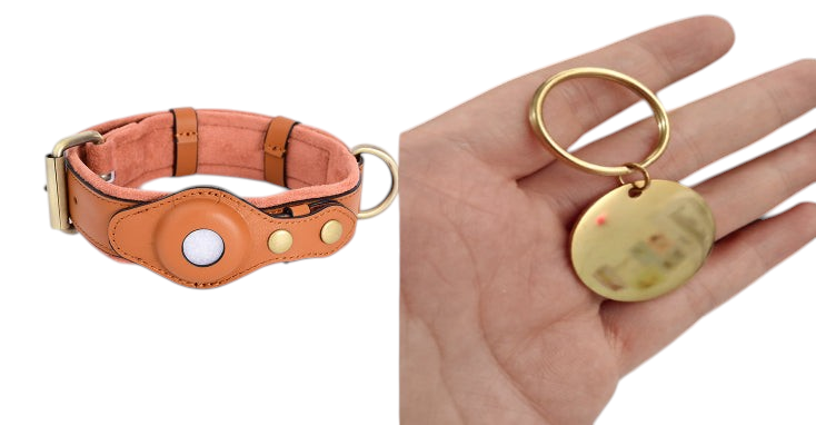 Collier en cuir porte-AirTag pour chien – FURRLY – photo 2