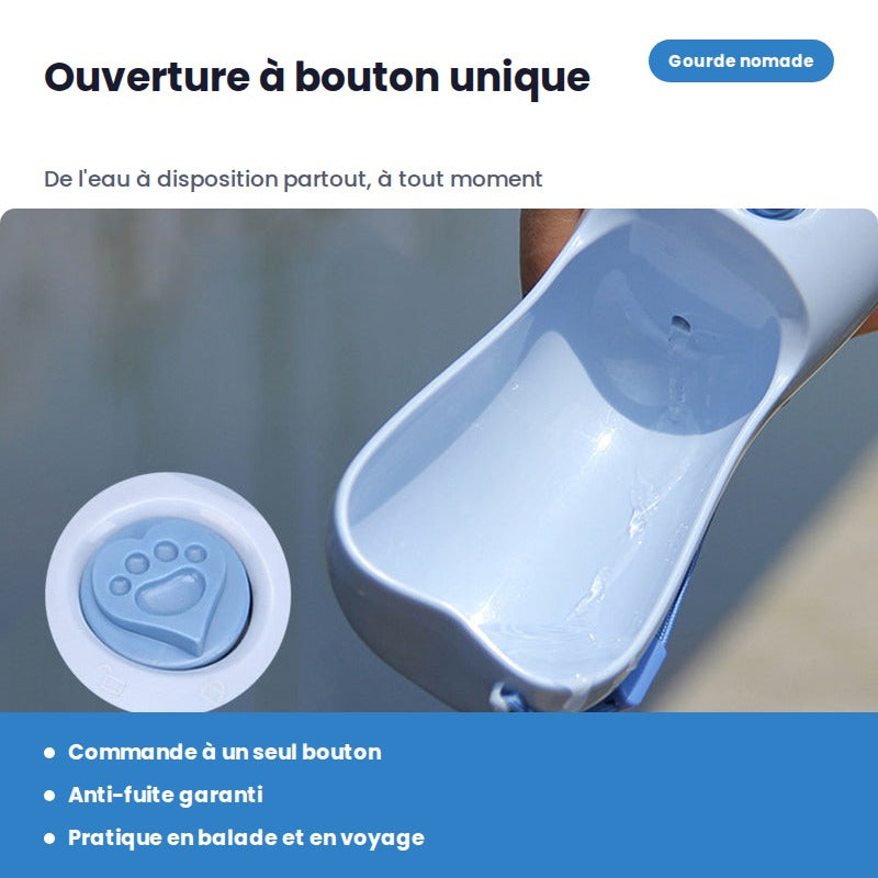 Gourde Nomade Filtrante pour Chien
