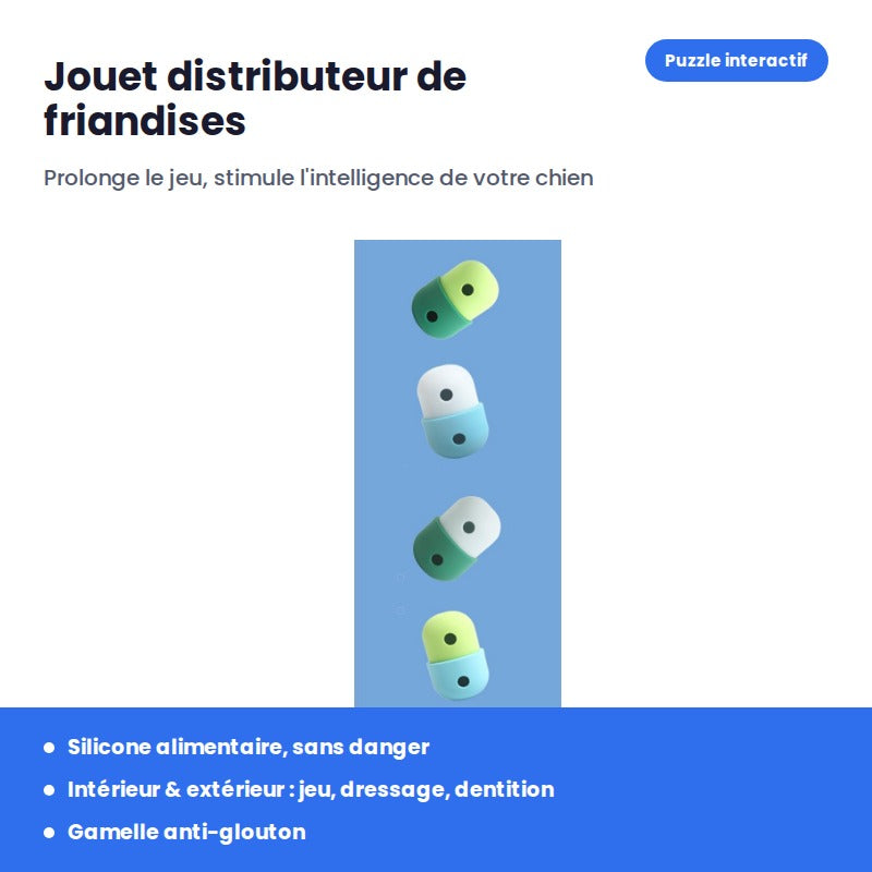 Jouet Distributeur de Friandises pour Chien — Puzzle Interactif
